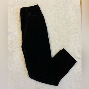 Talbots Classic Black Velvet Straight Leg Pants